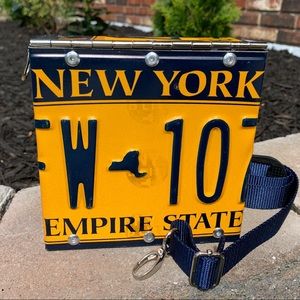 New York License Plate Crossbody Bag